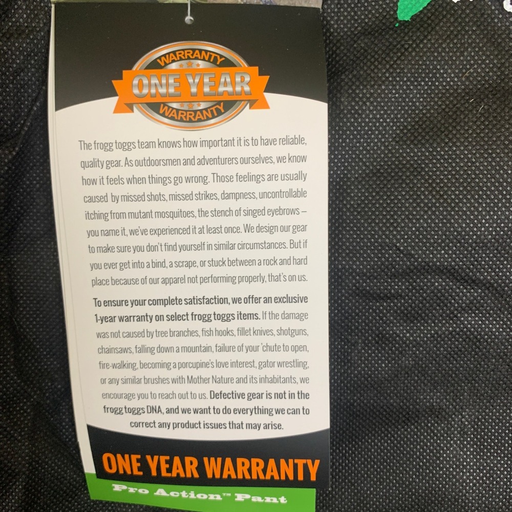 Frogg Toggs Pro Action Rain Pants Men 3XL Waterproof Fishing Hunting Outdoor NWT - Picture 8 of 16